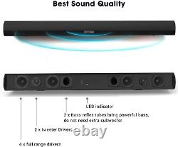 Sound Bar, 100Watt Bestisan Soundbar for TV, Wired Wireless Bluetooth 5.0 Soun