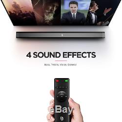 Sound Bar, BOMAKER 37-inch 2.0 Soundbar, 110dB Sound Bars for tv, Wall Remote