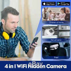 Spy Camera-Remote WIFI Hidden Camera/Wireless Charge/Bluetooth Speaker/Alarm Clo