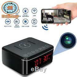 Spy Camera-Remote Wifi Hidden Camera/Wireless Charge/Bluetooth Speaker/Alarm Clo