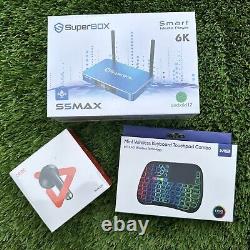 SuperBox S5 Max Bundle 8K HDMI, Wireless Bluetooth Headphones Keyboard Remote