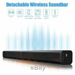 TV Soundbar Wireless Bluetooth5.0 Speaker FM Radio HometheaterLED Display+Remote