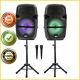 Twin 8 Bluetooth Wireless Speaker Portable Party Stereo Microphone Remote Stand