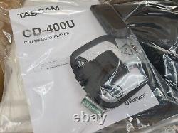Tascam Rackmount CD/Media Player CD-400U with Bluetooth Wireless AM/FM Receiver