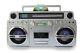 Techplay Monster S 1980s-style Portable Boombox/cd/cassette Am/fm, Rechargeabl