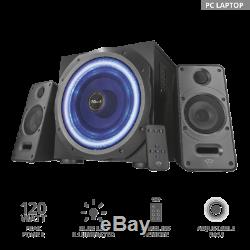Trust Gxt688 Torro 120w Light Up 2.1 Speaker System With Wireless Remote Control