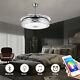 Used 42 Led Chandelier Invisible Ceiling Fan Wireless Bluetooth &remote Control