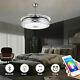 Used 42 Low-high Chandelier Ceiling Fan Wireless Bluetooth+remote Control