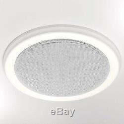 White Bathroom Exhaust Fan Vent Bluetooth Stereo Speaker Wireless Light Remote