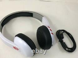White Skullcandy Uproar Bluetooth Wireless Headphones OnBoard Mic Remote + Vol