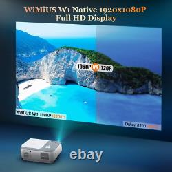WiMiUS W1 WiFi Bluetooth Projector 8500L Full Native 1080P Smooth 5G Wireless