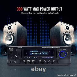 Wireless Bluetooth Audio Power Amplifier 300W 4 Channel Home Theater Stereo Re