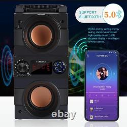 Wireless Bluetooth Portable Speaker Party Subwoofer With Remote Control Fm Radio