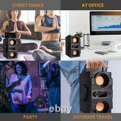 Wireless Bluetooth Portable Speaker Party Subwoofer With Remote Control Fm Radio