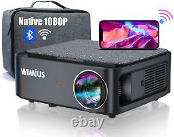 Wireless Bluetooth Projector 4K Full HD 8500 Lumens 1080P Home Movie Video LCD