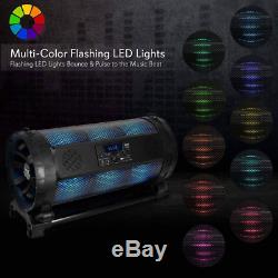 Wireless Loud Portable Bluetooth Speaker With Party Microphone Remote USB LED FM