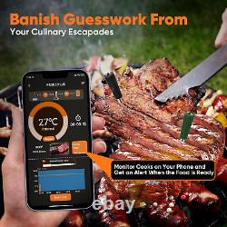 Wireless Meat Thermometer 2 Meat Probes Bluetooth Turkey Lamb 400Ft Beef Remote