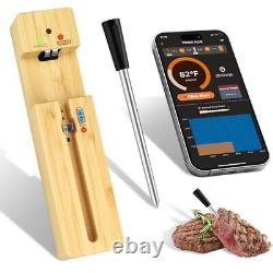 Wireless Meat Thermometer, 400FT Remote Range Bluetooth Meat Thermomete Silver