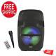 Wireless Speaker With Microphone Bluetooth Portable Led Remote 4400 Watts New