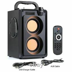 Wireless Speaker 20W Portable FM Radio Remote Control Bluetooth Music Player