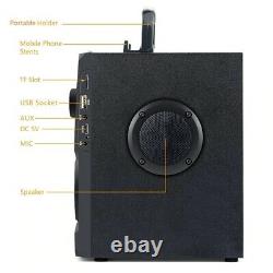 Wireless Speaker Portable FM Radio AUX Remote Control Stereo Bluetooth Device