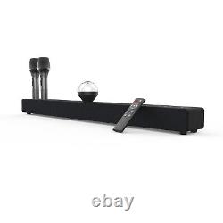 Wireless Subwoofer Surround Sound Bar TV Home Theater With Remote + 2 Microphone