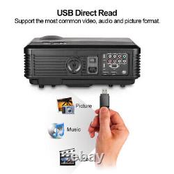 Wireless WIFI Projector Smart Android BT HD 1080P Movie Video HDMI USB LCD LED