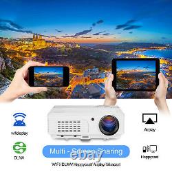 Wireless WiFi Projector HD Blue-tooth Home Theater Mirroring Screen Airplay TV