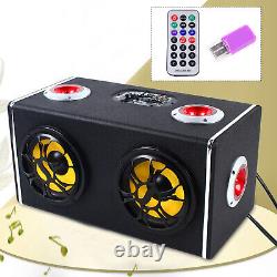 WithRemote Control DC 12V/24V Car Bass Subwoofer Amplifier Bluetooth Music Speaker