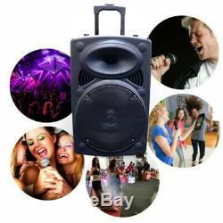 12 Portable Sans Fil Actif 1500w Dj Pa Haut-parleurs Usb Bluetooth À Distance Microphone