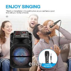 15 Trolley Bluetooth Haut-parleur Sans Fil Stereo Loud Bt/fm/aux Pour Party Karaoke