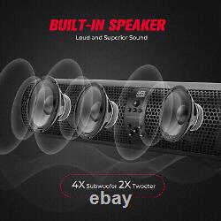 28'' Utv Sound Bar Haut-parleur Système Audio Bluetooth Pour Polaris Rzr Xp 1000 Can Am