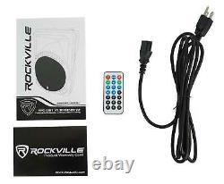 2 Enceintes DJ Rockville RPG15BT 15 actives avec liaison sans fil Bluetooth + pieds + câbles