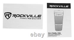 2 Rockville Allez Faire la Fête X10 Haut-parleurs de Fête Bluetooth sans Fil avec Liaison Double 10 + Micros