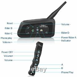 2pcs Lexin Casque Moto A4 Casque Bluetooth Intercom Avec Télécommande