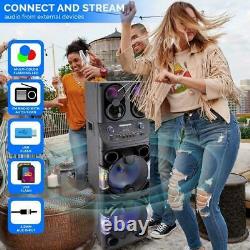 4500watte Dual 10'' Pa Bluetooth Haut-parleur Karaoke Dj Fm Aux Usb Avec Mic+remote