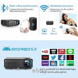 5000 Lumens Android Projecteur Smart Home Théâtre Blue-tooth Wifi Hd 1080p Hdmi