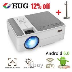 5500lms Hd Mini Led Smart Projector Android Blue-tooth Sans Fil Pour Youtube Hdmi