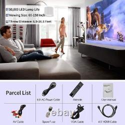 75001 Led Android Projecteur Hd 1080p Wifi Proyector Hdmi 7500lumen Accueil Théâtre