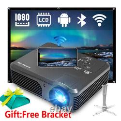 7500lumens Android Projecteur Wifi Smart Home Theater Proyector 1080p Film Vidéo