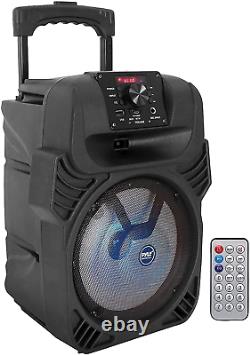 8 Portable Party Sans Fil Haut-parleur Bluetooth Lourd Basse Avec Télécommande Noire