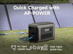 ALLPOWERS R1500 1800W 1152Wh Station d'alimentation portable LiFeP04 Générateur solaire pour camping-car