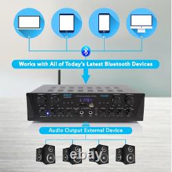 Amplificateur Stereo Home Theater Recepteur S'adapte Bluetooth Sans Fil Streaming Usb/sd