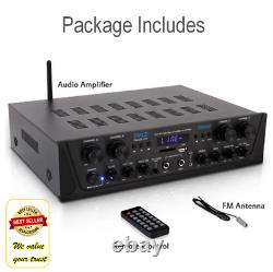 Amplificateur Stereo Home Theater Recepteur S'adapte Bluetooth Sans Fil Streaming Usb/sd