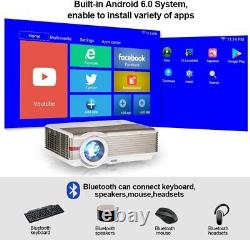 Android Wifi Smart Projector Blue-tooth Home Theater Online Video Apps Hdmi Av