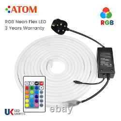 Atom Led 220 V Rgb Neon Flex Lumière 5050 Ip67 Lumière Extérieure Rvb Neon Flex Uk Plug