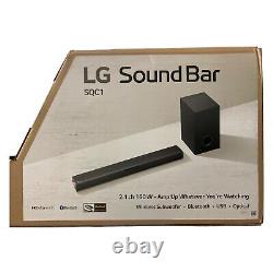 Barre de son LG 160W 2.1 canaux et subwoofer sans fil, noir, SQC1