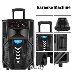 Bluetooth Karaoke Machine + Système De Haut-parleur Sans Fil Pa + 2 Microphone Sans Fil + Télécommande