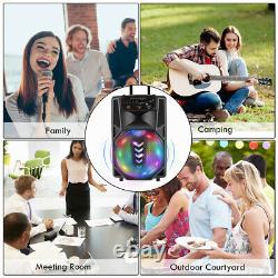 Bluetooth Karaoke Machine + Système De Haut-parleur Sans Fil Pa + 2 Microphone Sans Fil + Télécommande