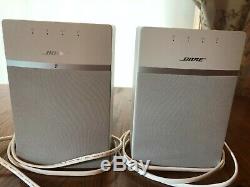 Bose Soundtouch 10 White Pair 416776 Withremote & Cable Used